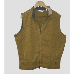 Peter Millar Men's Size XL Full Zip Dijon  Vest~NWT~$150